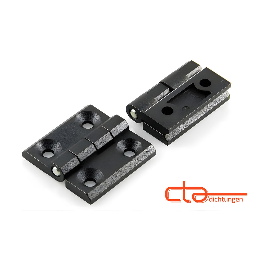 Surface-mounted hinge, 50 × 50 mm, die-cast zinc black (1C56-U10) – view 4