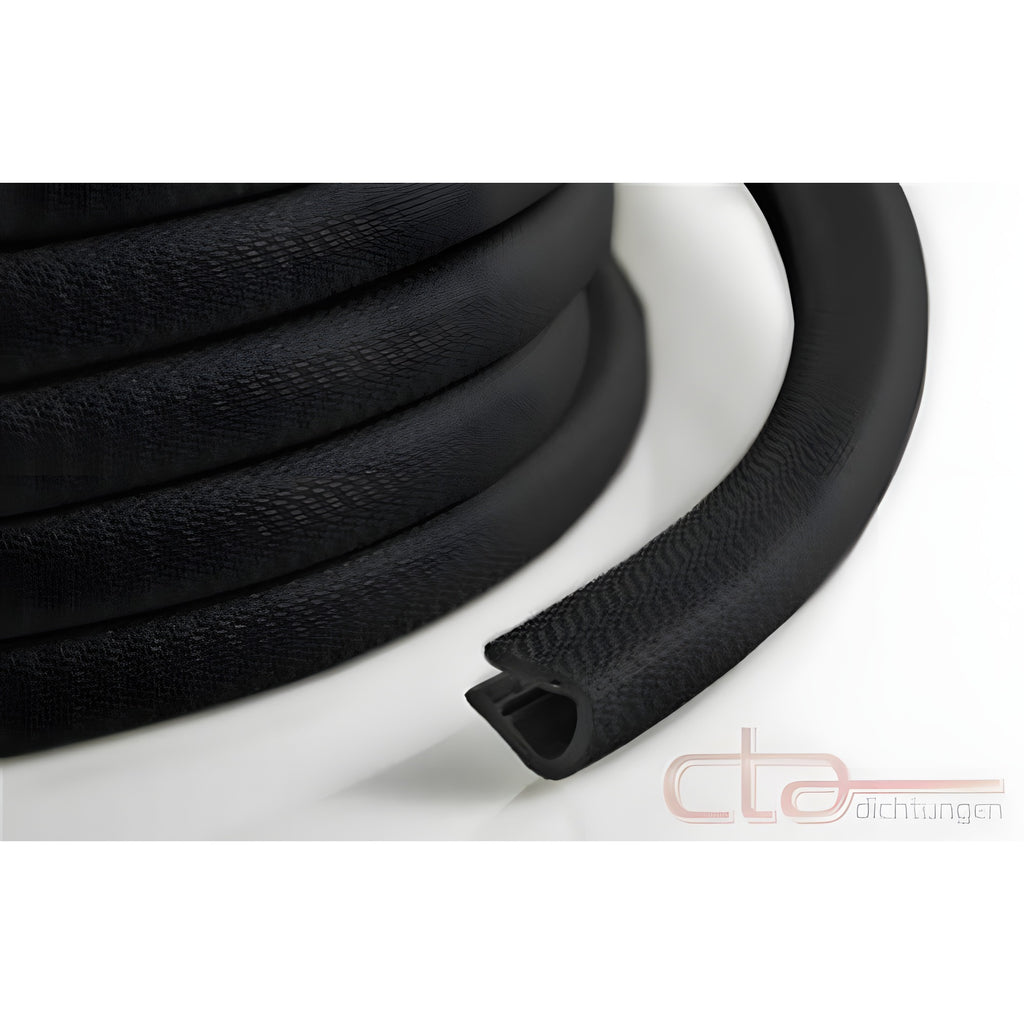 Kantenschutzprofil mit Stahlkern PVC, Klemmbereich 5–7 mm, schwarz (1C10-06)