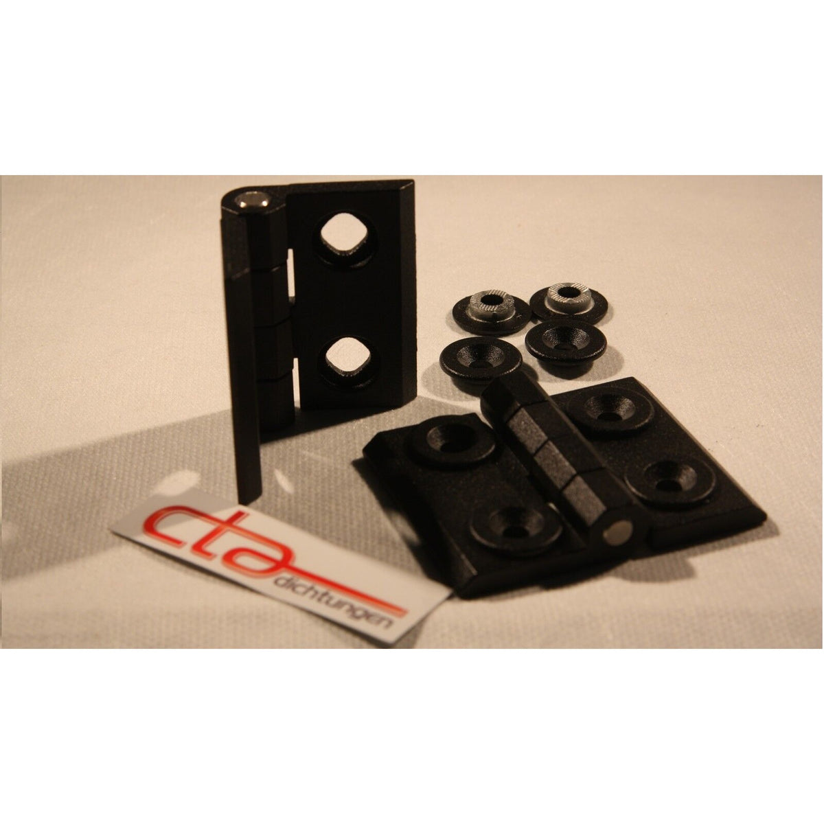 Surface-mounted hinge, 60 × 76 mm, die-cast zinc black (1C56-U27) – view 2