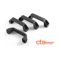 Pull handle, hole spacing 122 mm, for M5 countersunk screws or blind rivets, plastic black (1C95-06)